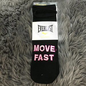 Everlast Performance | Women's Microfiber Quarter Socks | Size 4-10 | 3 Pack